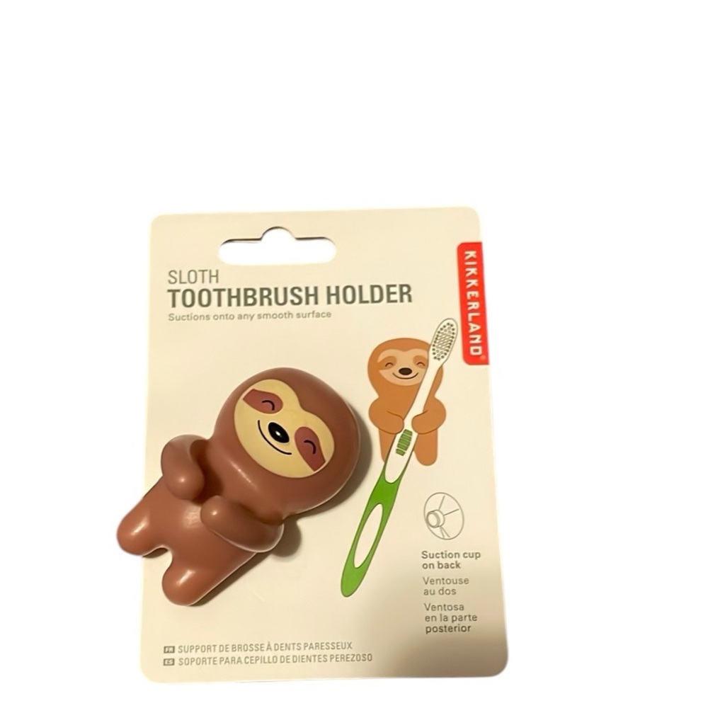 Kikkerland Brown Sloth Toothbrush Holder